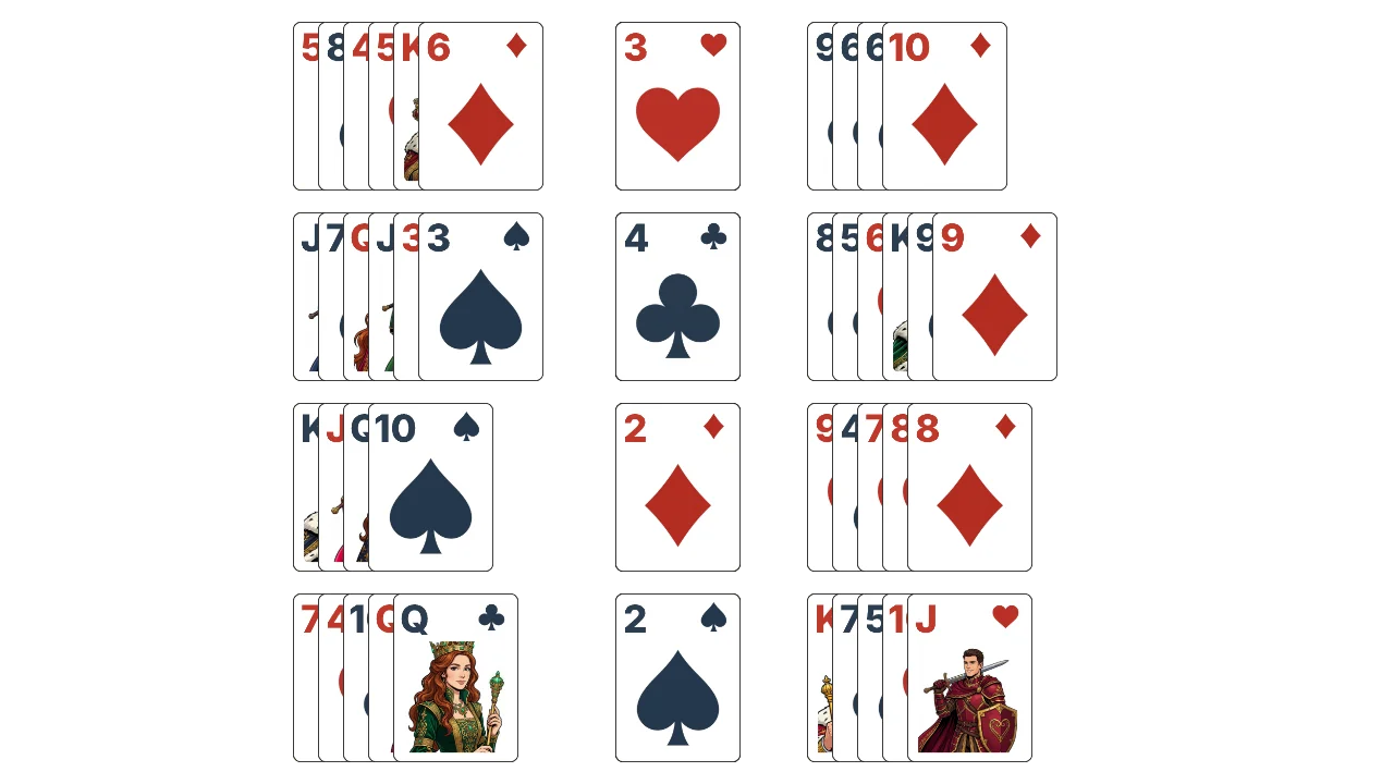Citadel solitaire opening layout
